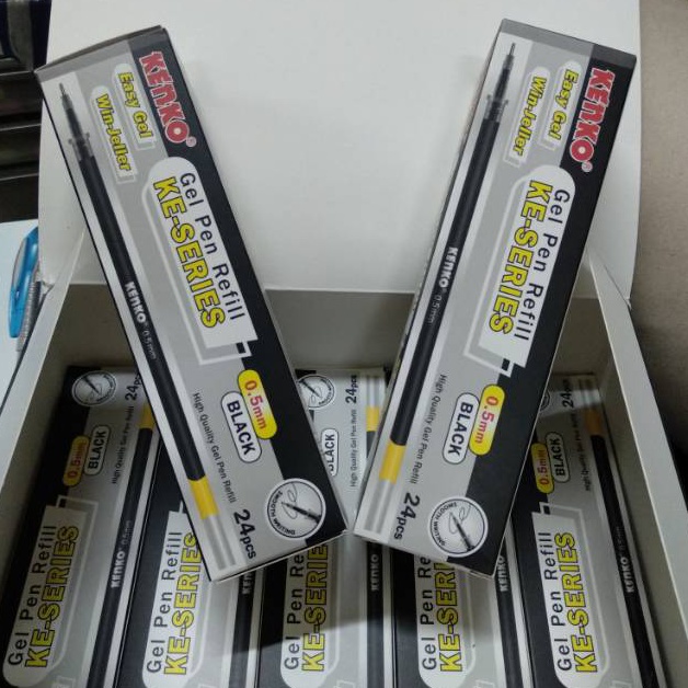 

Terbaru.. Refill isi ulang easy gel kenko ke-series hitam dan biru isi 24 pcs 91