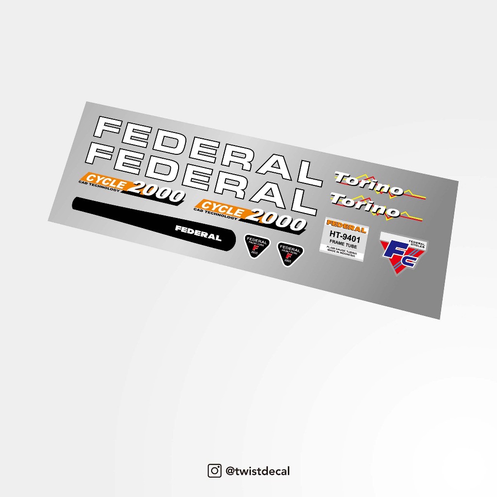 STIKER DECAL FEDERAL TORINO