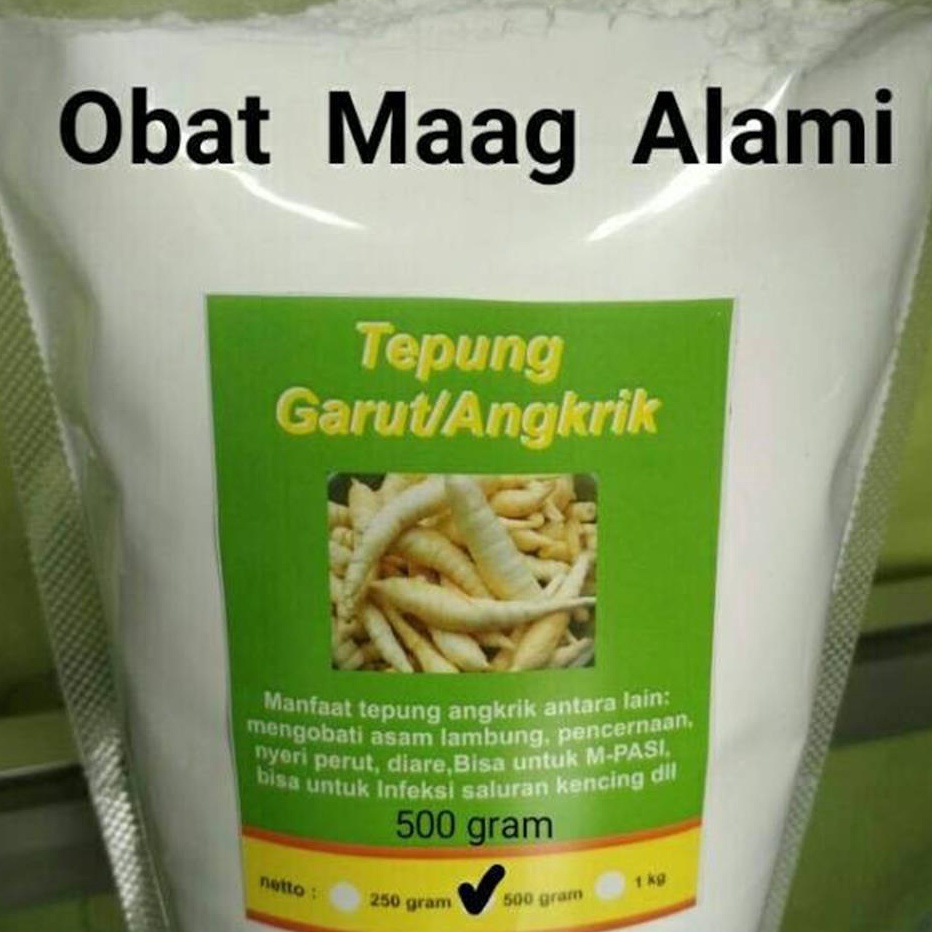 

Seller Tepung Pati Garut Organik/ Pati Garut /Pati Asam Lambung/ Arrowroot/ Angkrik 500 gr