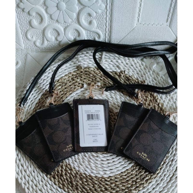 

Coach lanyard black brown nwt original
