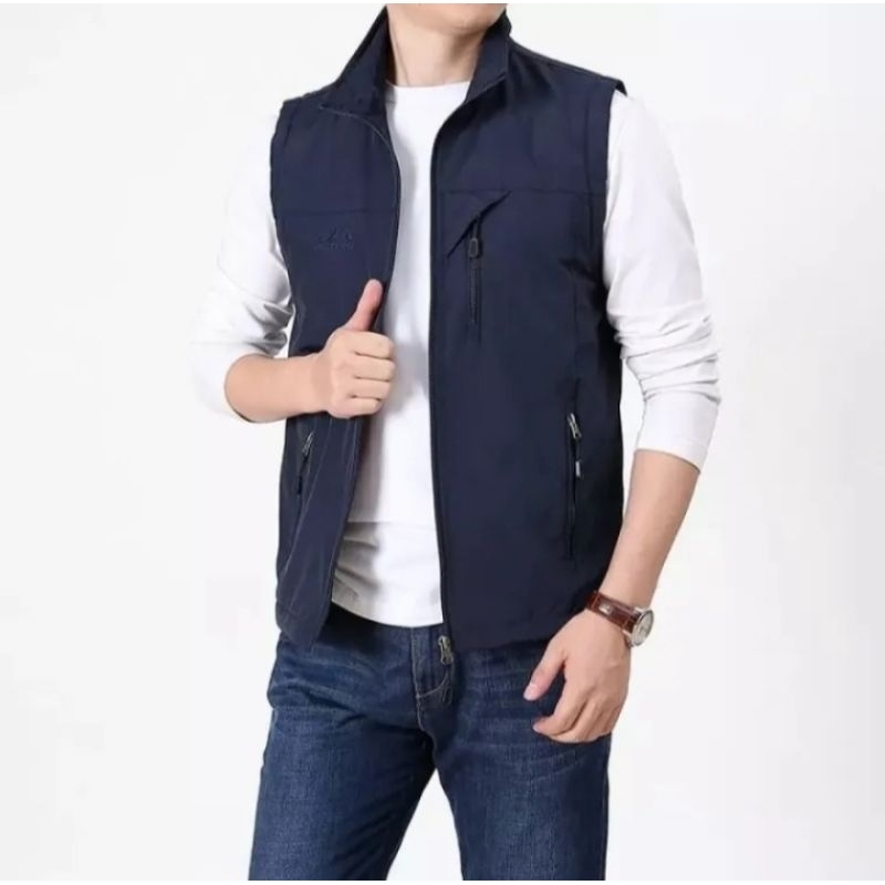 (COD) Rompi outdoor pria dan wanita TERBARU Vest anti air dan anti angin Ukuran Jumbo