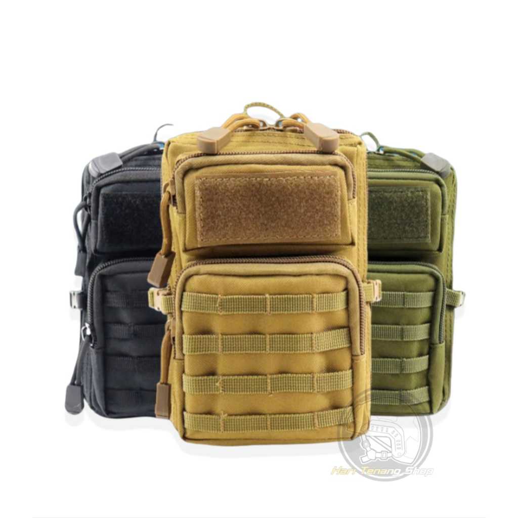 Tas 231 mini Tas Pinggang Pria/Tas Tactical HP Bahan Kanvas Nilon/ Tas HP Pria/Tas HP Pinggang Pria 