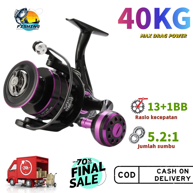 Spinning Reel Fishing Reel Drag Reel Deukio 1000-7000Max Drag 40kg Reel Spinning Accessories Saltwat