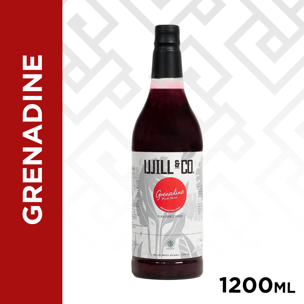 

Sirup grenadine syrup merah delima buah Pome Will&Co 1.2 Liter