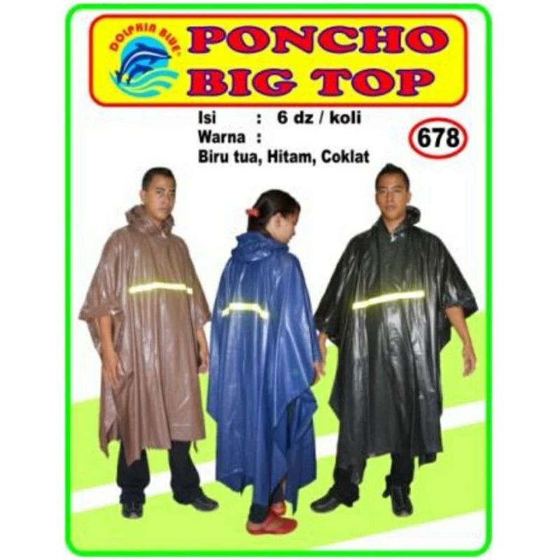 Jas hujan PONCHO 678 DOLPHIN BLUE