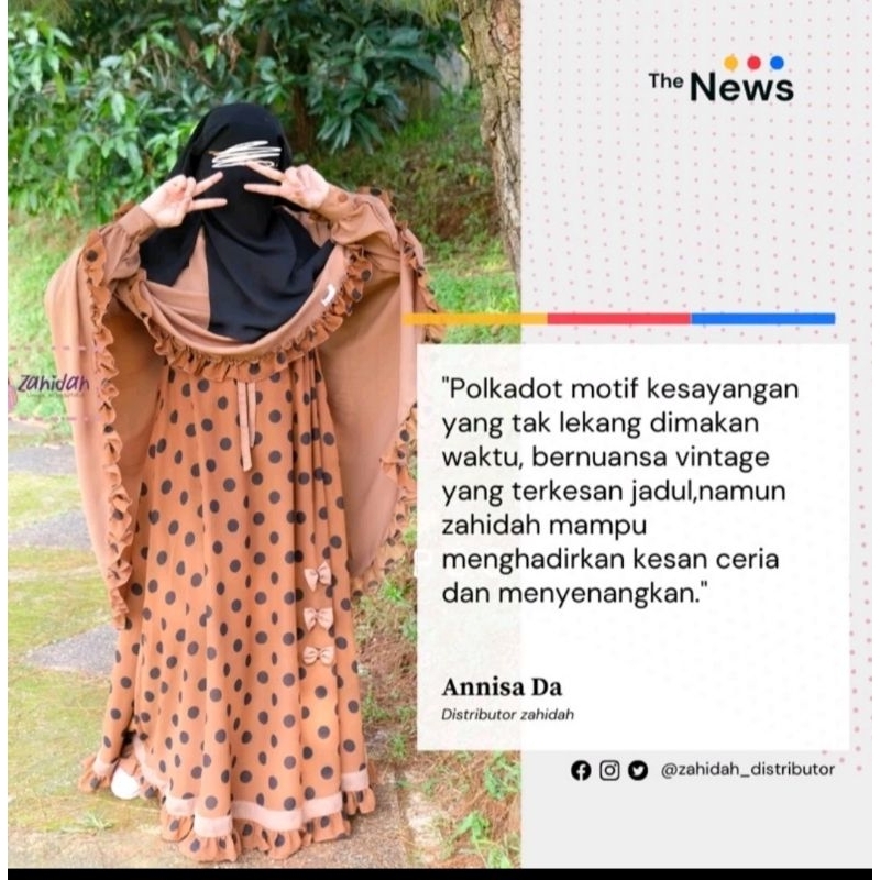 gamis sweet polka zahidah