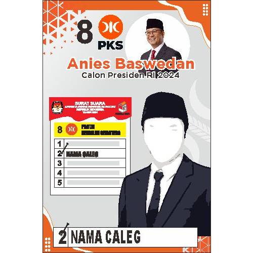 Baliho Caleg Pilkada 2024 Ukuran 1,5 x 2 m | Banner caleg PKS | Banner Caleg PKB | Banner Caleg PAN 