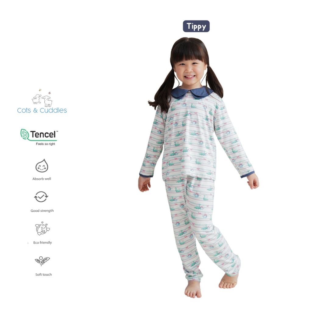 Cots &amp; Cuddles -  Possie Nightwear Kerah Dino Roar  Series