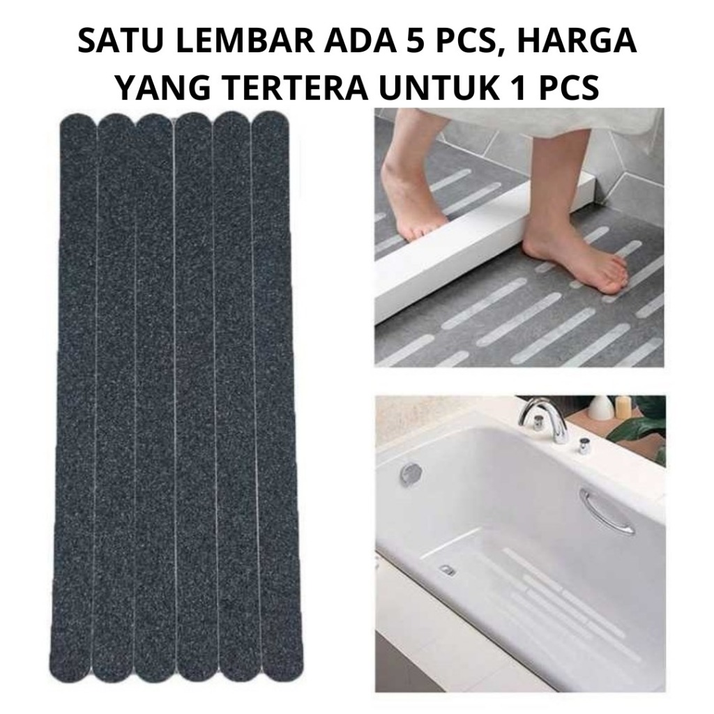 Stiker Anti Slip Lantai Kamar Mandi Shower Strips/Lakban lantai kamar mandi Anti licin / Anti Slip l