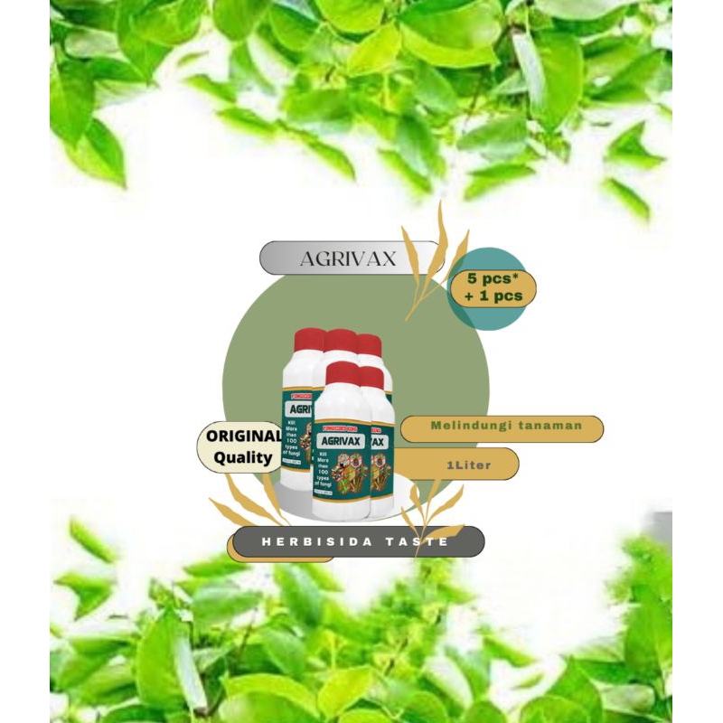 AGRIVAX ( PAKET 5pcs ) - 1L HERBISIDA ORIGINAL TASTE | PEMBASMI HAMA TERBAIK UNTUK SEGALA JENIS TANA