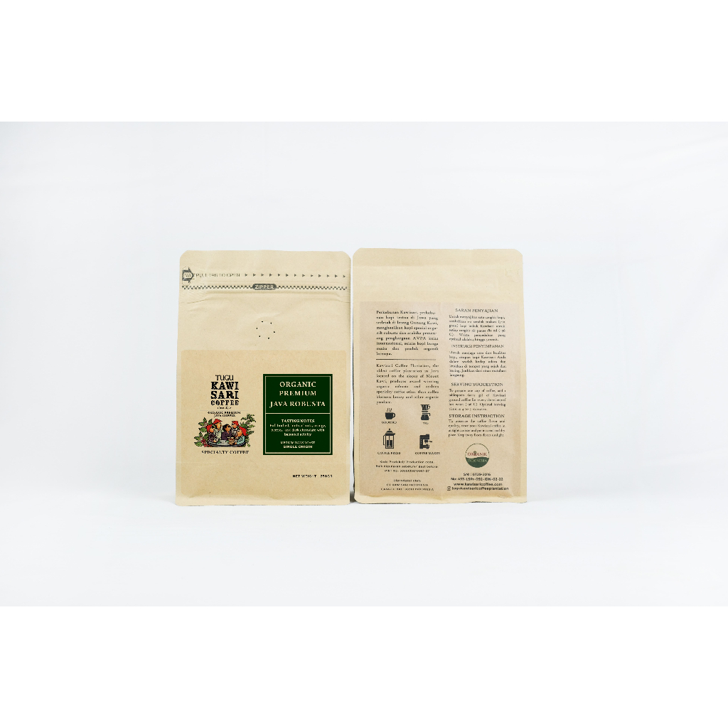 

Kopi Robusta Jawa Organik Premium Kawisari 250 gram