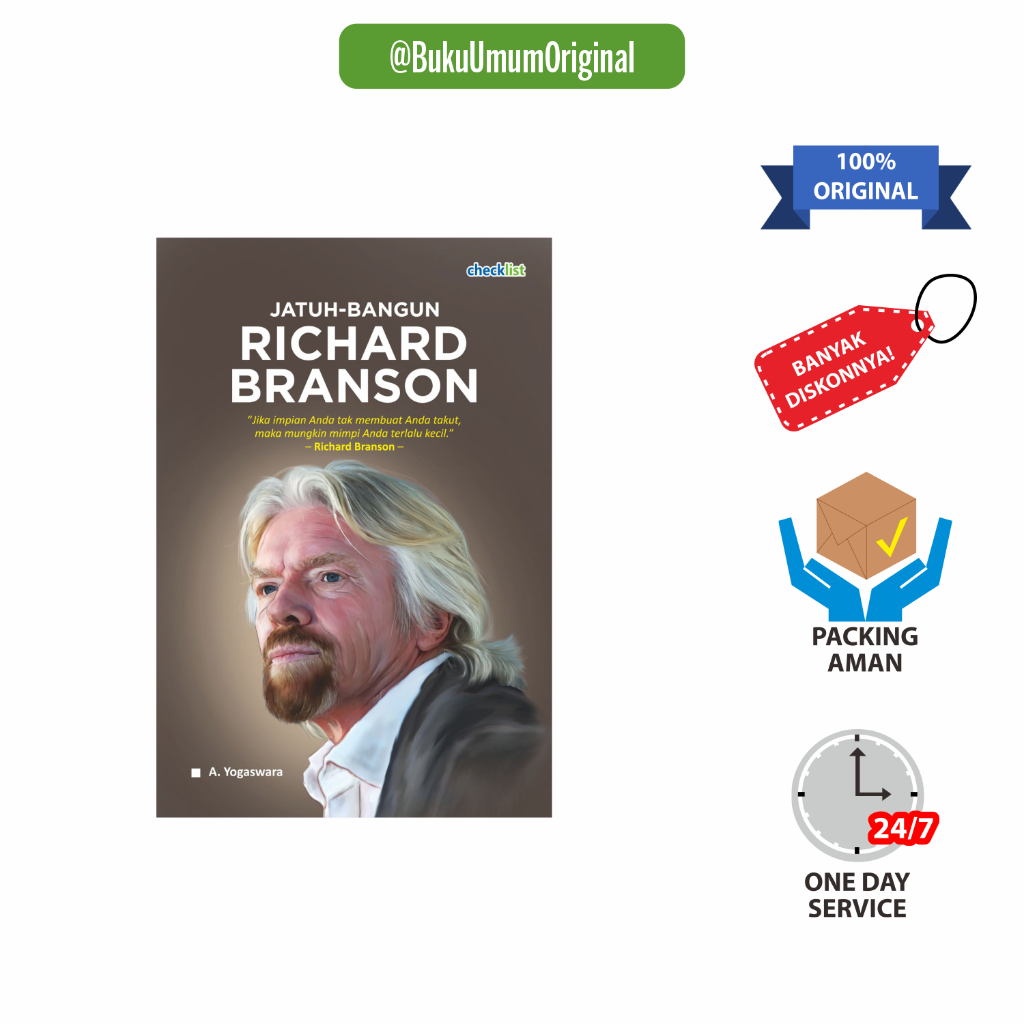 Buku Biografi Jatuh Bangun Richard Branson (A. Yogaswara)