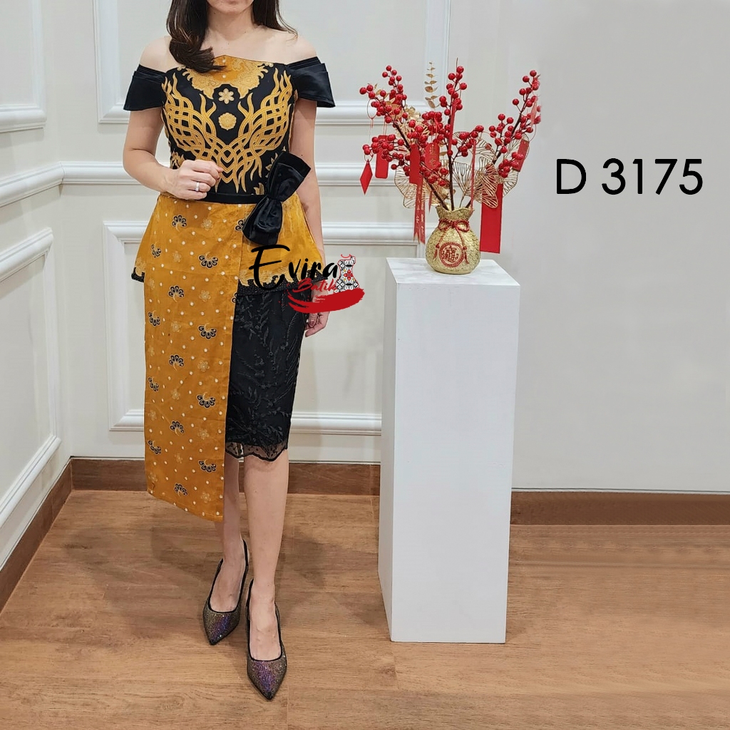 Dress Batik Wanita Modern D 3175 / Dress Batik Wanita Keren / Dress Batik Pesta / Set Batik Family /