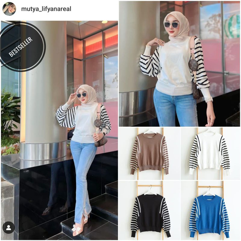 Baju Rajut Batwing/atasan Rajut Batwing Oversize