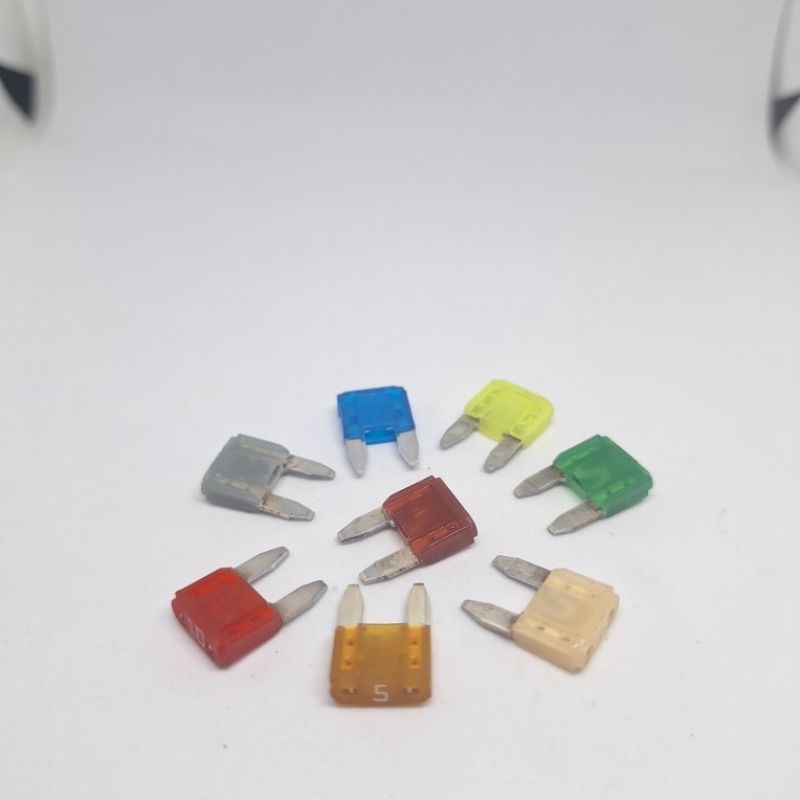 SEKRING SIKRING FUSE BLADE TANCAP MINI 2 5 7,5 10 15 20 25 30 ampere original untuk motor dan mobil