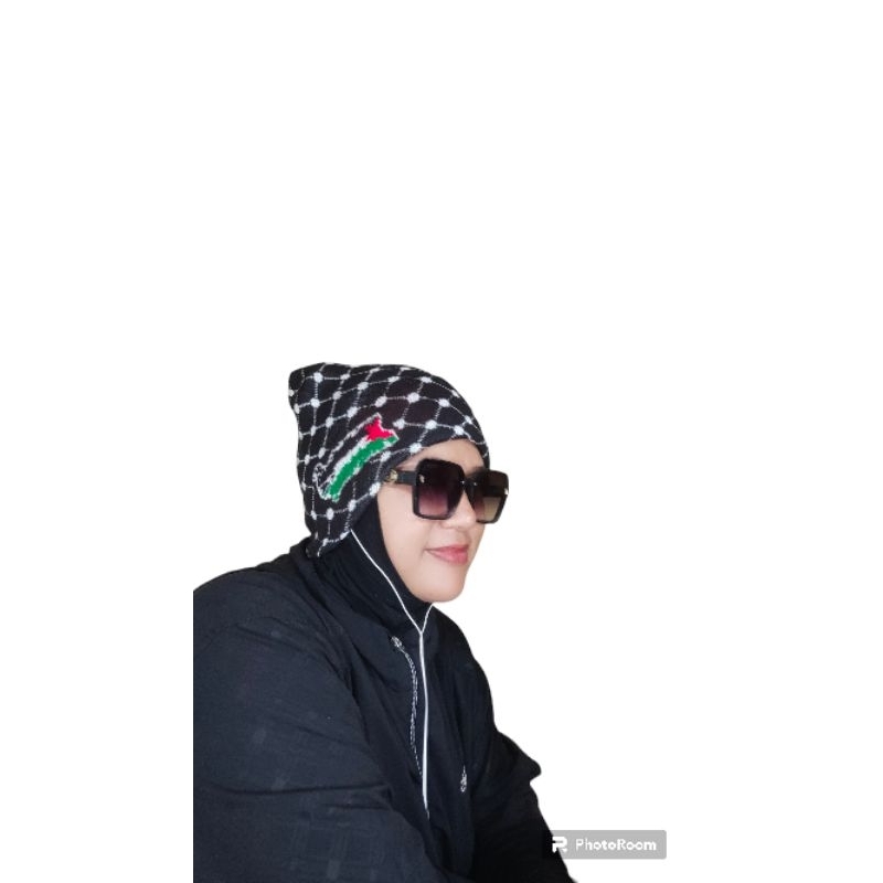 KUPLUK BANNET RAJUT KOMPUTER EXLUSIVE BENDERA PALESTINA LEMBUT NYAMAN DI TELINGA