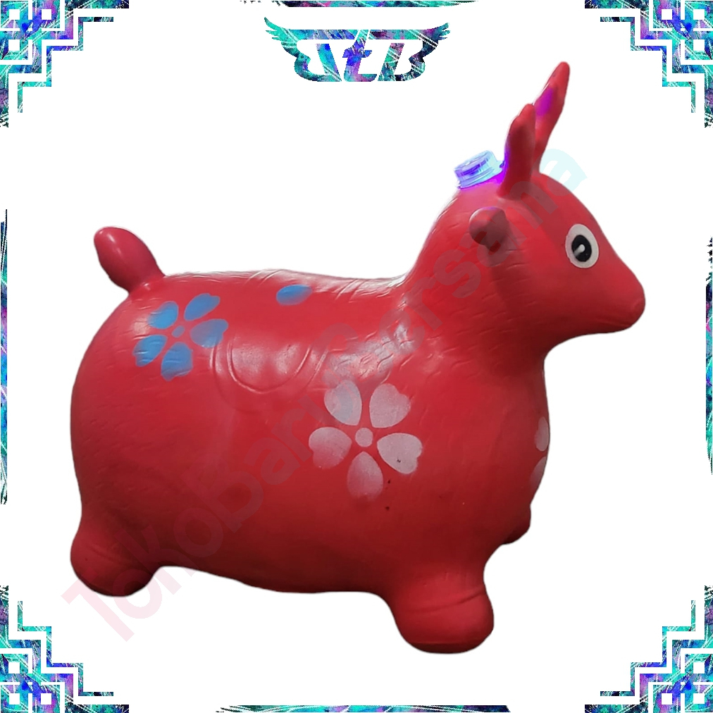 TBB Mainan Jumping Animal Tunggangan Binatang Karet Sapi Kuda Unicorn Rusa Pegasus T020