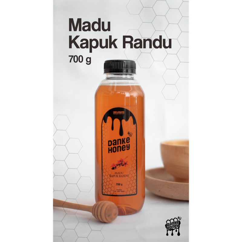 

(700 gr) Madu Randu Asli Murni 100% BERSERTIFIKAT PIRT DAN HALAL Danke Honey