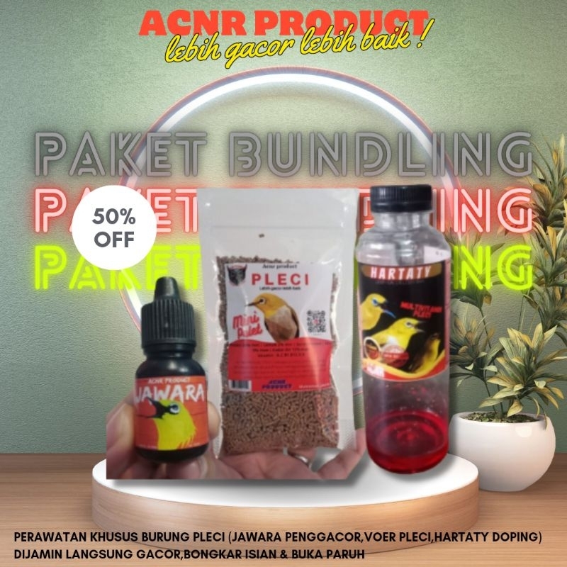 PAKET BUNDLING voer pleci + hartaty nektar pleci + jawara obat gacor pleci