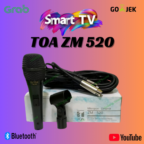 MIC KABEL TOA ZM 520 / ZM520 / ZM-520 MIC VOCAL APPLICATION DYNAMIC MICROPHONE RESMI TOA