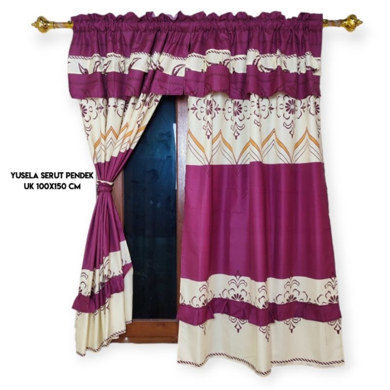 GORDEN JENDELA SERUT UK 100x150 CMPENDEK MINIMALIS GORDEN JENDELA PONI CANTIK LEBAR 100 TINGGI 150