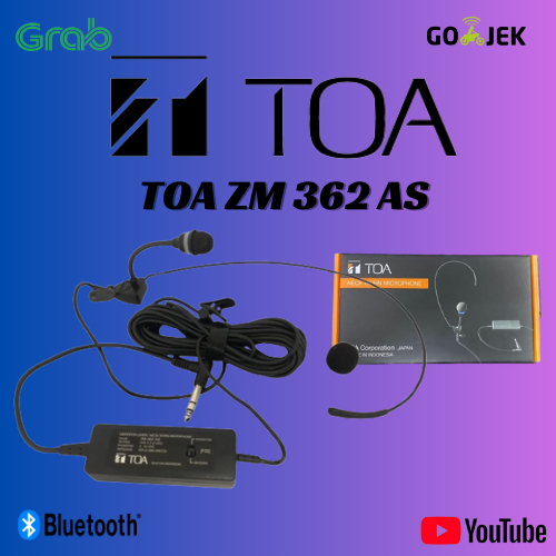 MIC JEPIT TOA ZM 362 AS / ZM362AS / ZM-362 AS NECK WORN CONDENSER MICROPHONE RESMI TOA