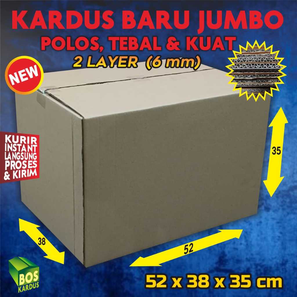 Kardus Packing Besar Pindahan Jumbo Bekas Dus Packaging Tebal Box Penyimpanan Kotak 1ply 2ply Baru 2