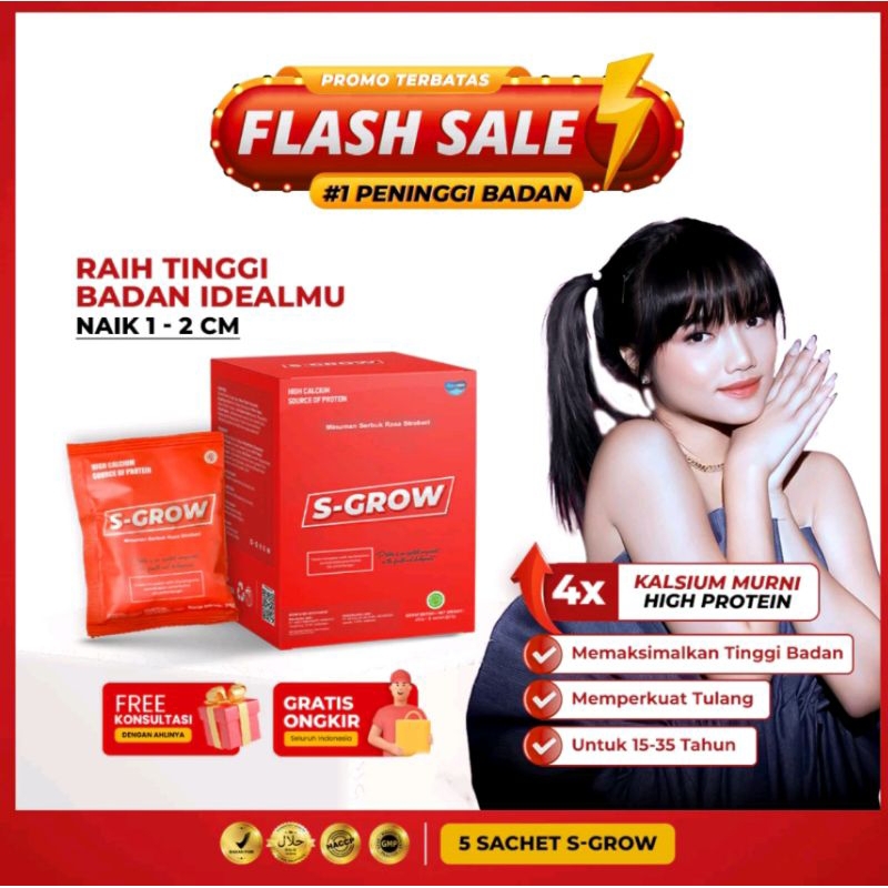 S-Grow Peninggi Badan Terbaik-5 Sachet