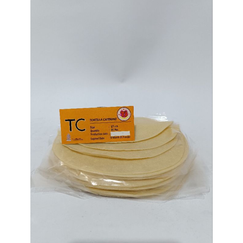 

Tortilla Tj, Tortilla Tj Cathering 17 Cm, Tortilla Crispy, Kulit Kebab, Tortilla Kulit Kebab, Agen bahan Baku kebab Tangerang