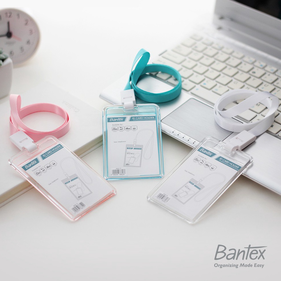 

[❅C5➤] Bantex Transparent ID Card Holder Lanyard Portrait 8868 [268]