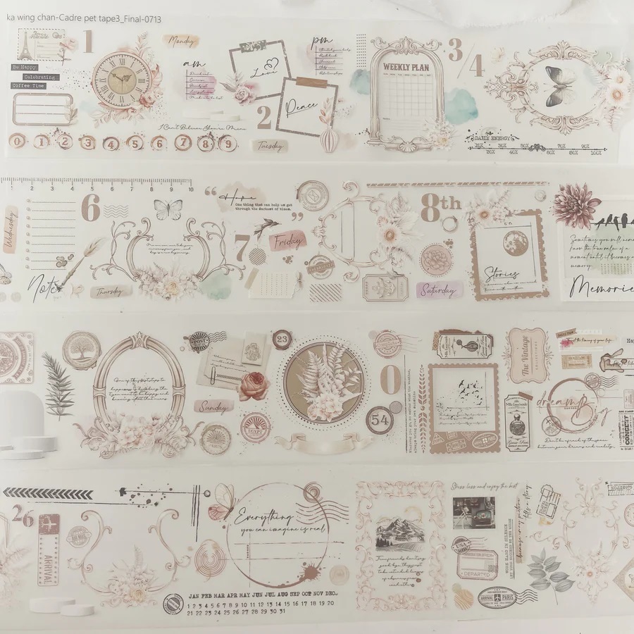 

Journal Pages Ancienne Cadre Pet Tape Stickers // Dimino