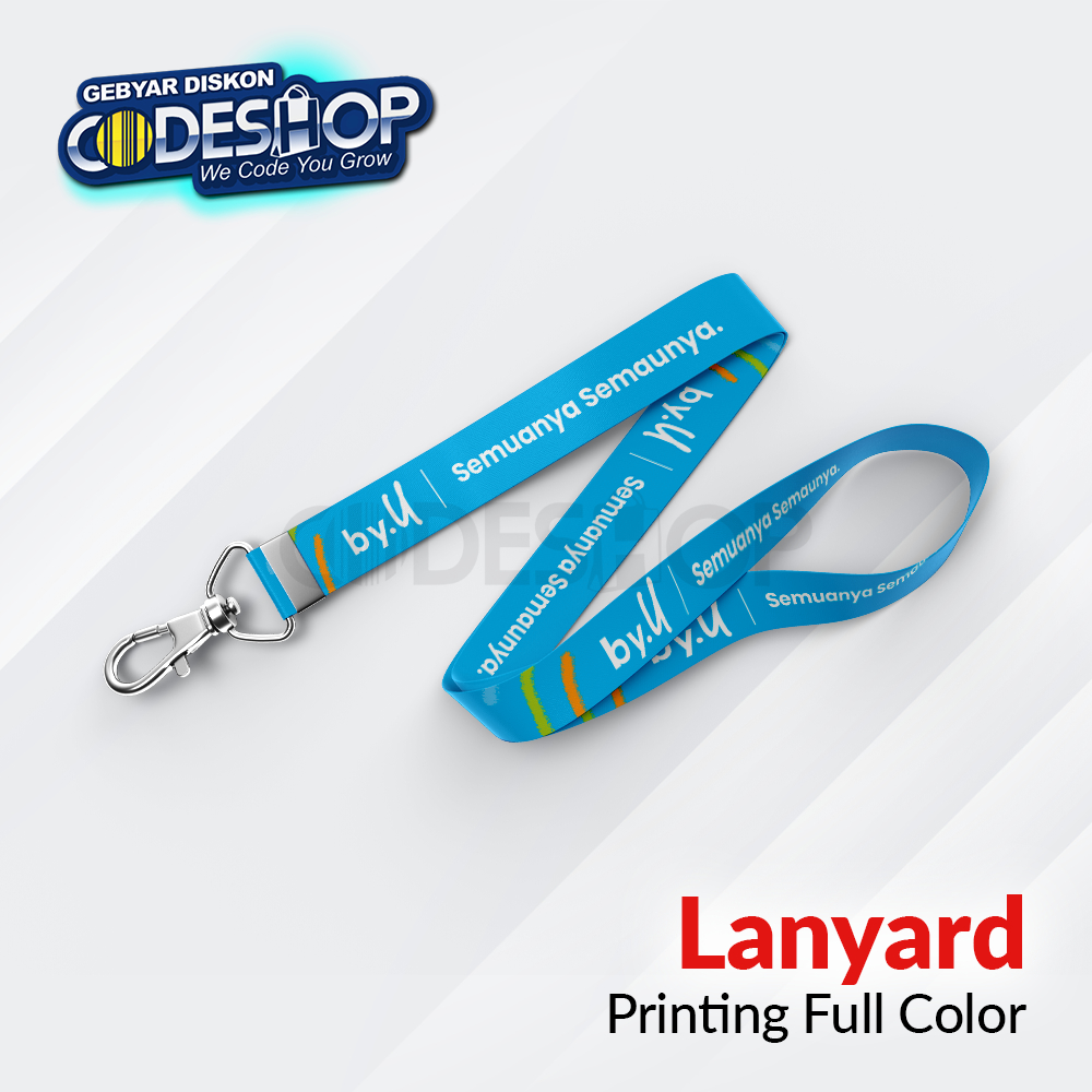 

Custom Tali Lanyard ID Card 90x2cm Polyester Printing Full Color