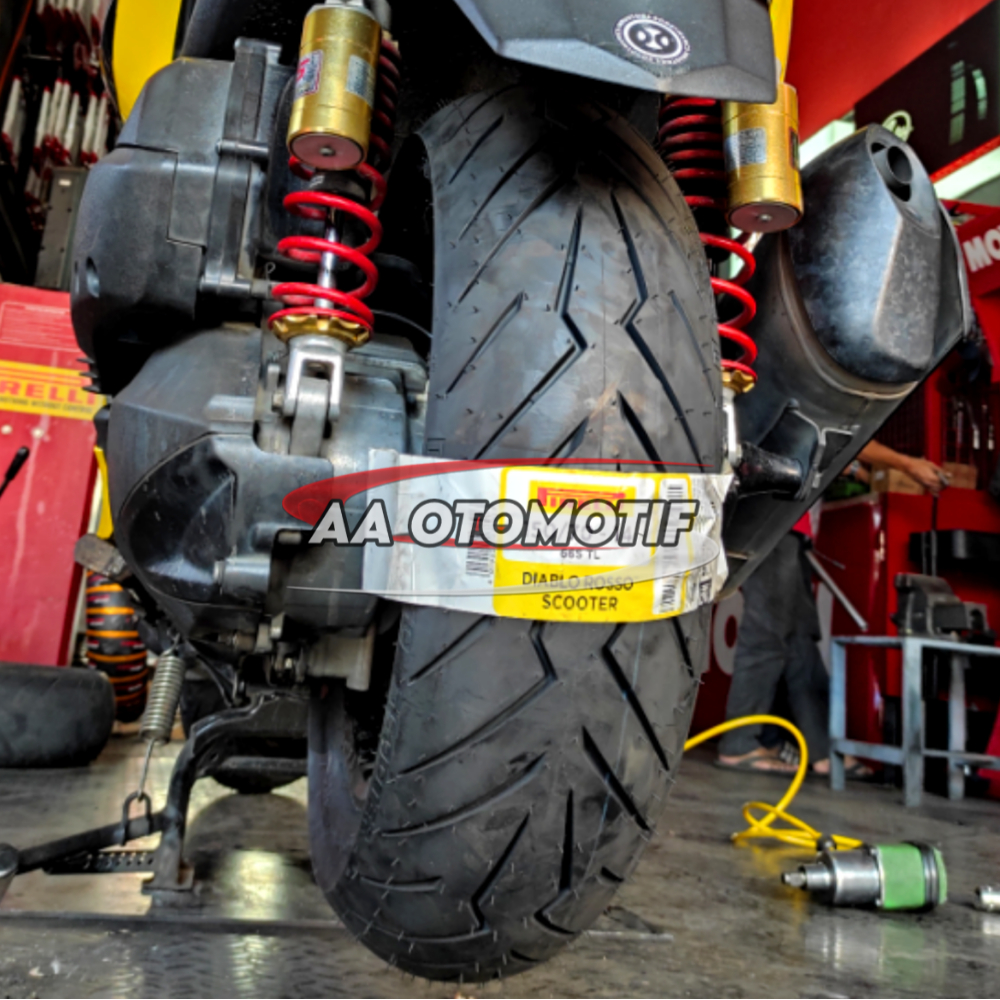 BAN TUBELESS PIRELLI DIABLO ROSSO SCOOTER RING 13 BAN RACING MOTOR NMAX ADV PCX 160