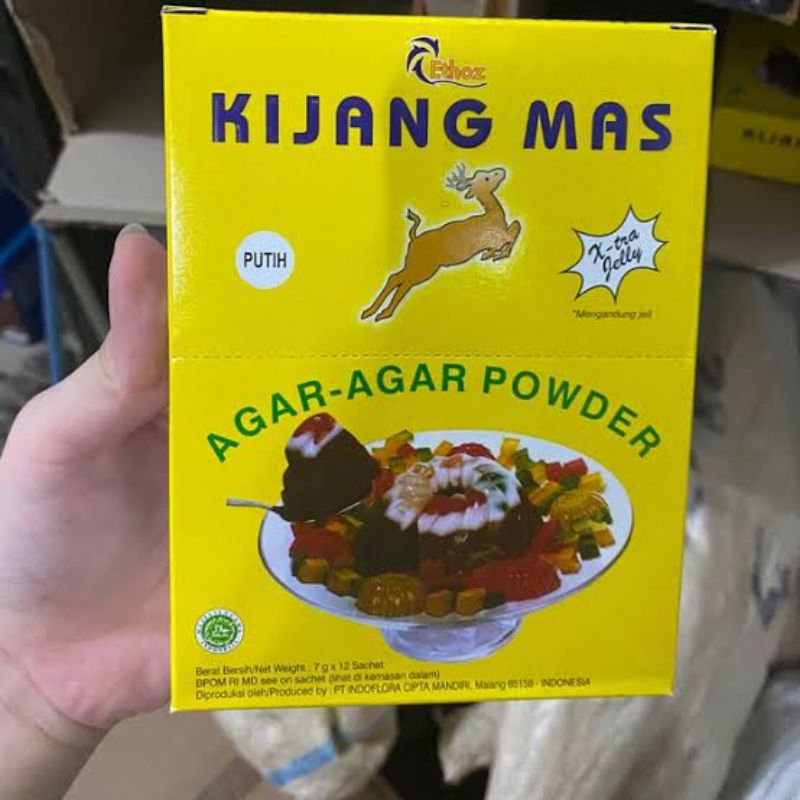 

Agar agar Kijang Mas 1sachet / Agar agar Kijang mas Putih hijau merah cokelat / Agar agar Kijang mas murah