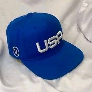topi Hurley USA biru