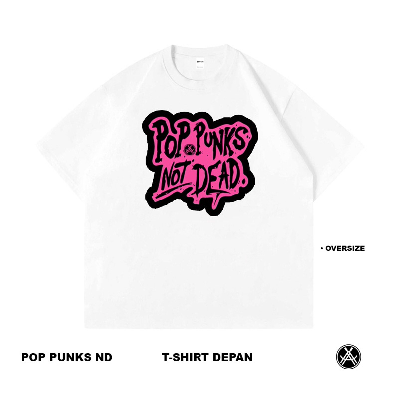 Artisan T-Shirt Poppunk ND Kaos Oversize Putih Katun Combed
