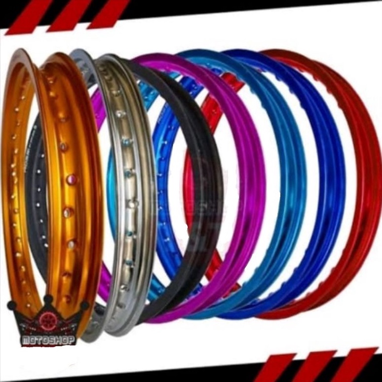[✡T28➤] VELG ROSSI ROSSY WM 120 140 160 185 215 250 RING 17 BLACK SILVER BLUE RED GOLD PURPLE UNGU D