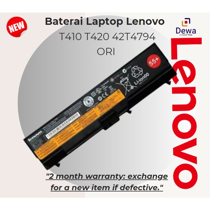 Baterai Laptop Lenovo Original L410 L510 T410 T420 T510