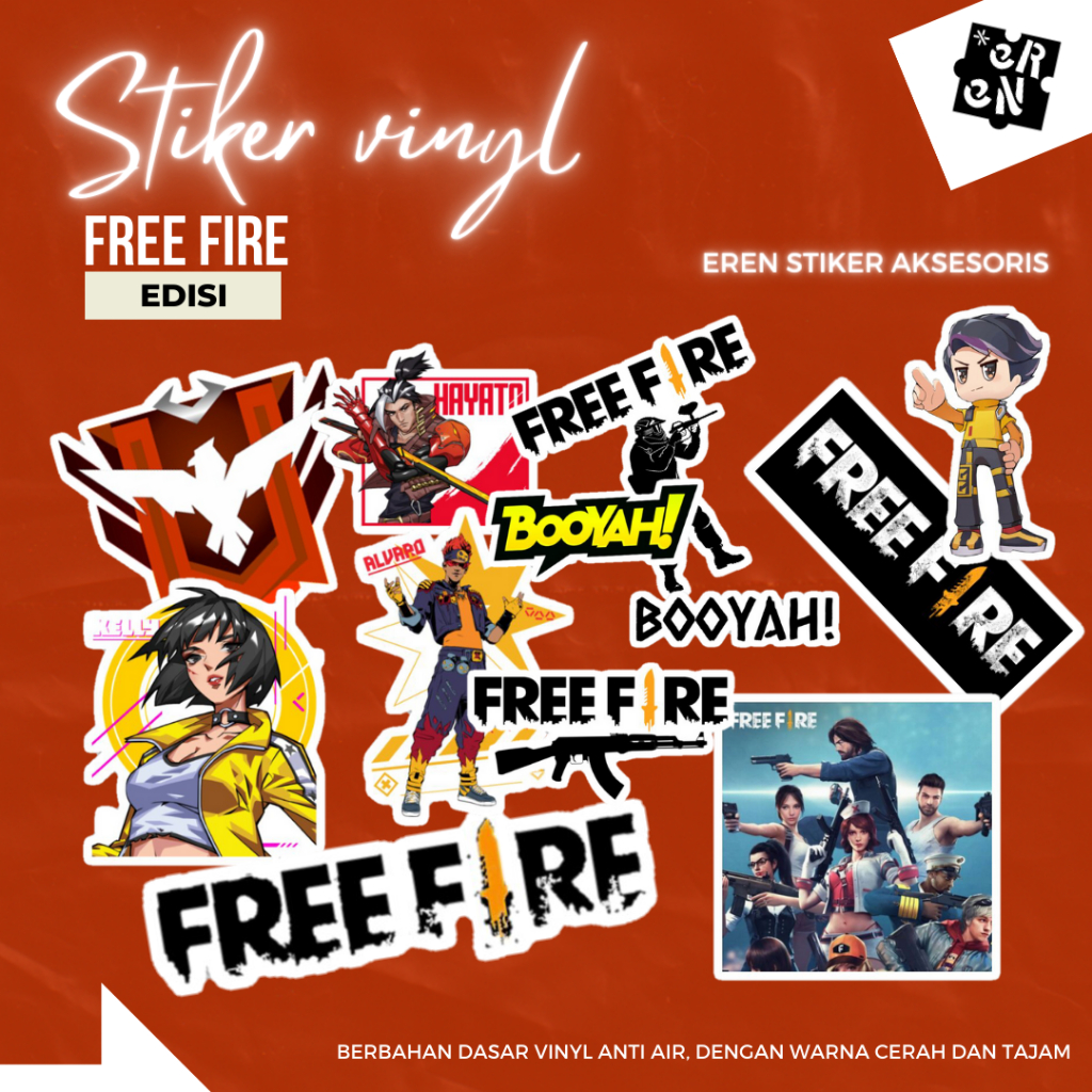 

STIKER NTI AIR KARAKTER FF free fireISI 100 PCS PREMIUM