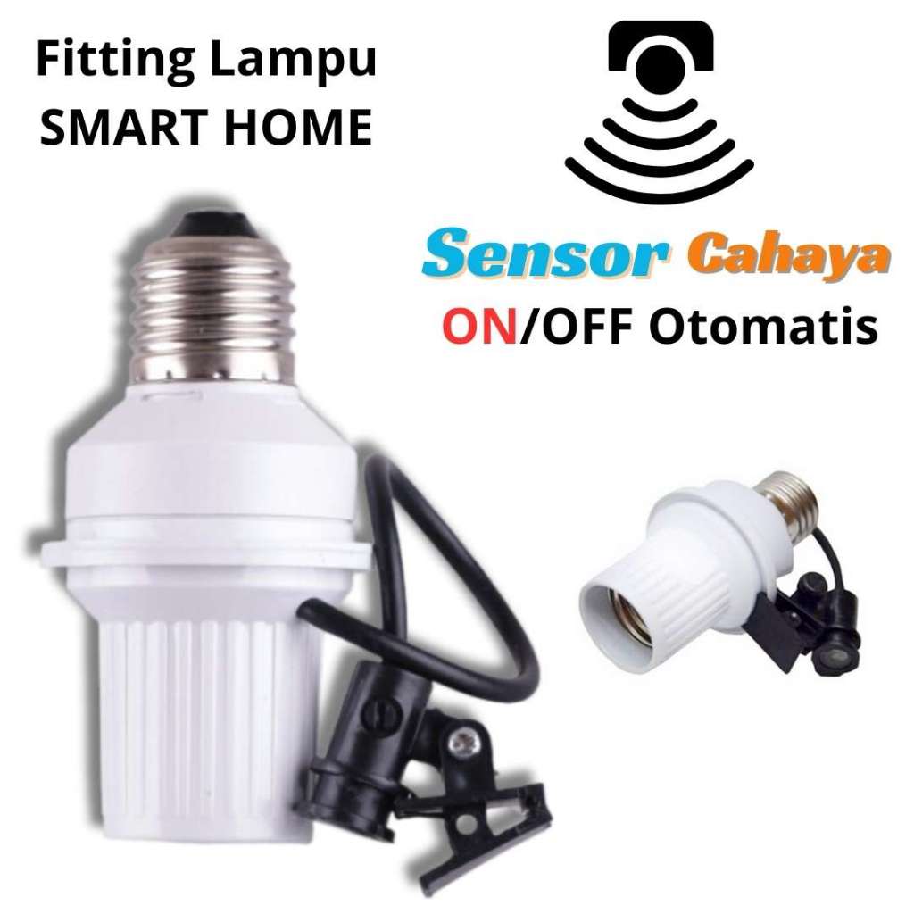 Sensor Cahaya Lampu Otomatis Fitting Lampu E27 Sensor ON OFF Cahaya Lampu Bohlam