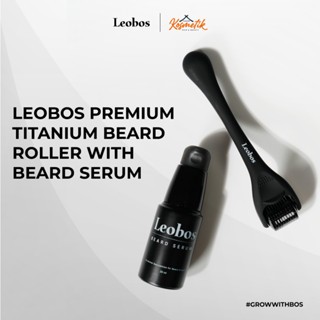 LEOBOS Premium Titanium Beard Roller with LEOBOS Beard Serum 20ML