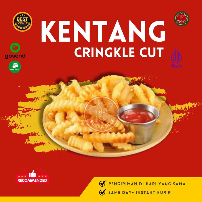 

Kentang Goreng Frozen Crinkle Cut 500gr | Kentang Frozen Potong Cringkle | Kentang Goreng Frozen Mydibel | Kentang Goreng Beku Potong Zigzag | French Fries Frozen