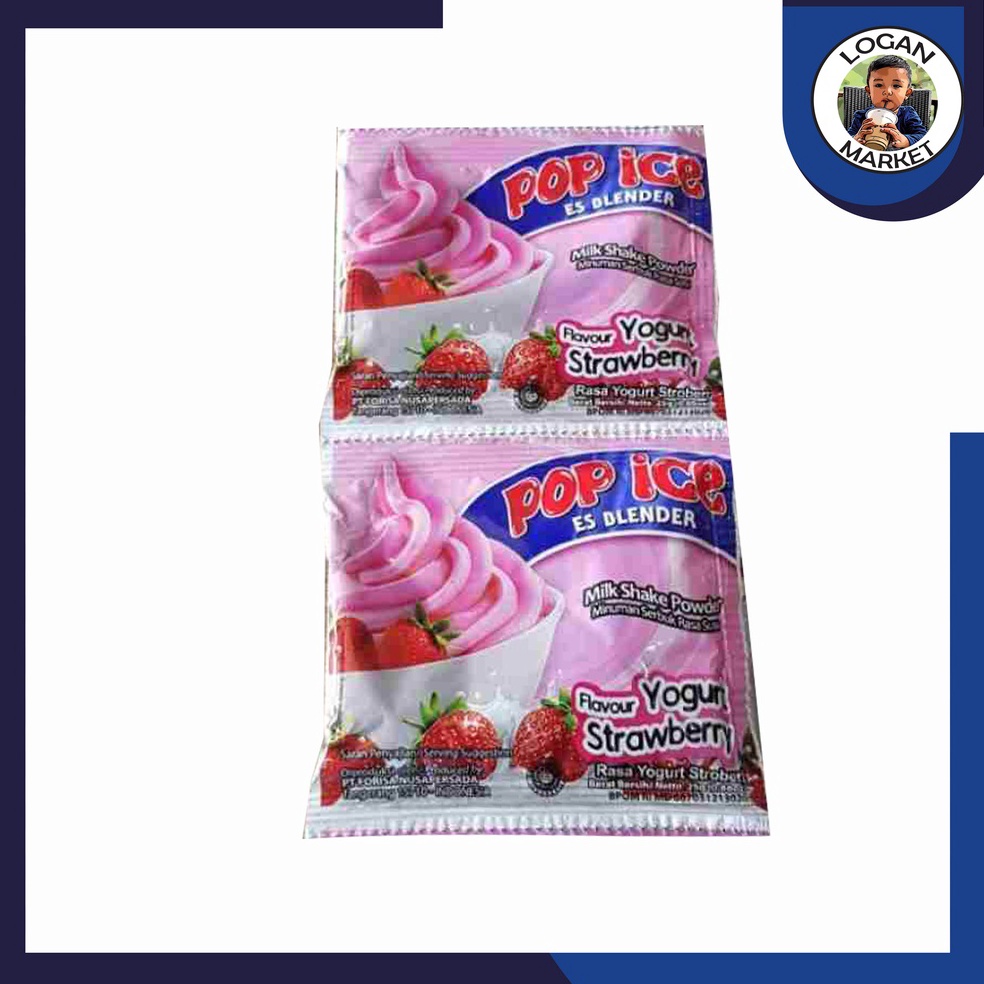 

[✺X70➢] Pop Ice Es Blender Yogurt Strawberry Renceng 10 Pcs Sachet 25gram [42]