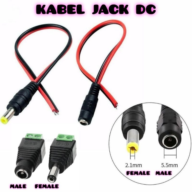 KABEL JACK DC MALE FEMALE ADAPTOR 12V