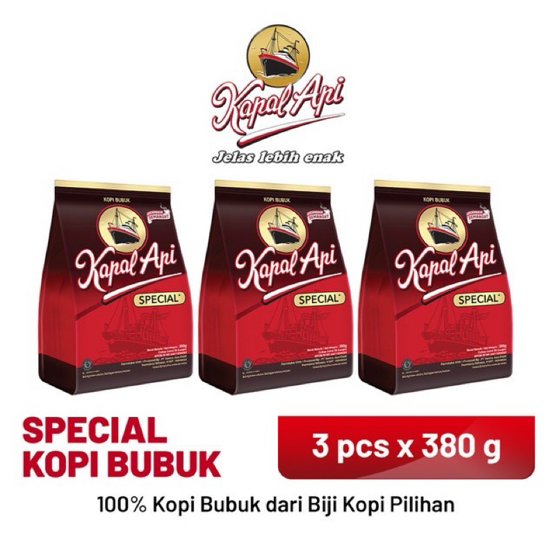 

Kapal Api Spesial Merah (3x380gr)