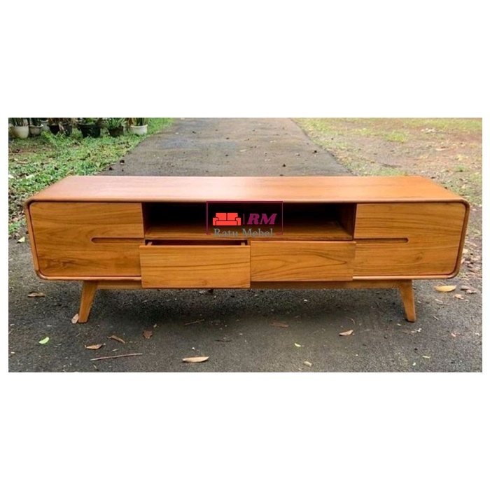 Bufet tv / meja tv kayu jati ukuran 180cm