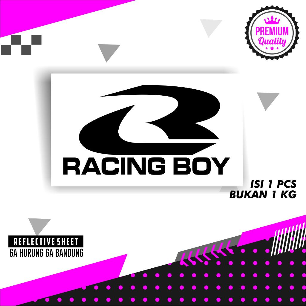 Stiker Motor RCB RACING BOY LOGO Sticker Keren Viral Variasi Sepeda Motor Tebaru Hollogram
