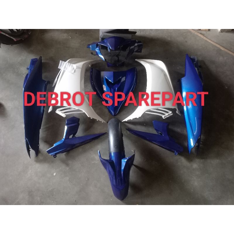 Cover body full body halus Yamaha Jupiter MX new biru putih