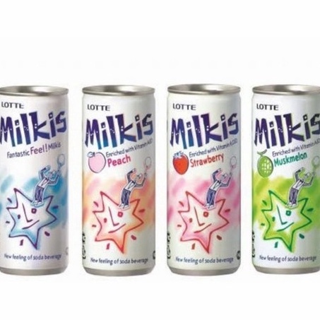 

INEK9 LOTTE Milkis Banana / Grape / Strawberry / Peach All Varian 250ml Minuman Korea Yoghurt Susu dan Rasa Buah Segar 65