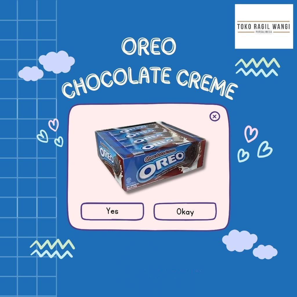 

Oreo Chocolate Creme 1 Pak Box 12 Pcs - Biskuit Cookies Coklat Cokelat